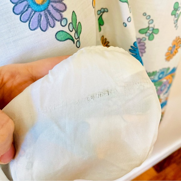 Vintage 60s Dress Retro Flower Power Hippie Bird Sleeveless A-Line Empire Waist - Picture 6 of 8